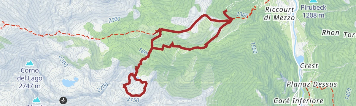 Route map: Alpe Simulettu